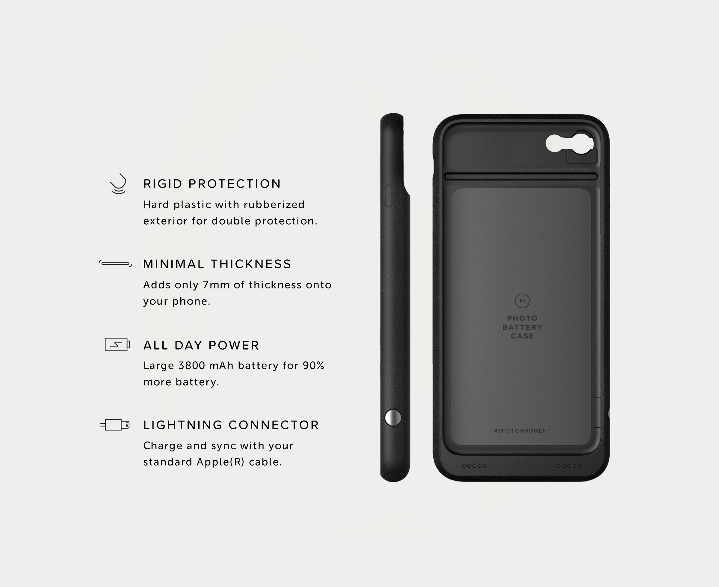 Iphone Battery Case Battery Case Iphone Se2 8 7 Black