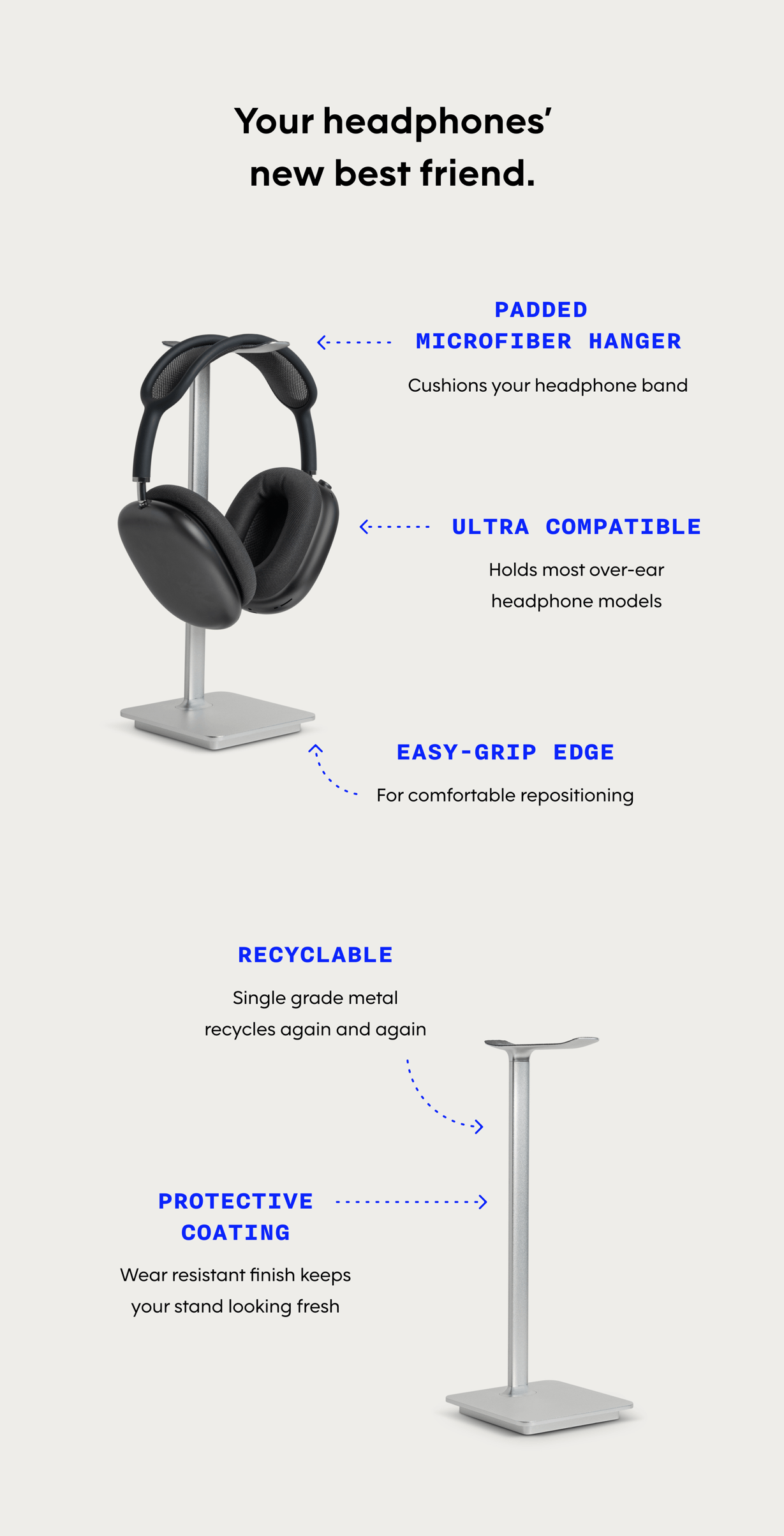 Headphone Stand Features