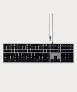 Moment Satechi ST UCSW3 M Slim W3 Wired Backlit Keyboard Space Gray Thumbnail