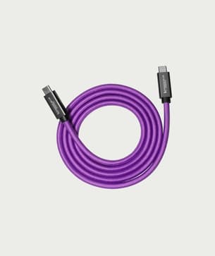 Shopmoment Kondor Blue Gerald Undone 100 W USB C to USB C 3 2 Charging Transfer Cable 4ft rolled up