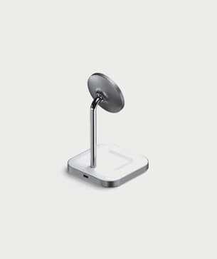 Shopmoment Satechi Aluminum 2 in 1 Magnetic Wireless Charging Stand rear