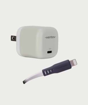 Shopmoment Ventev 20 W PD USB C Mini Wall Charger and USB C to Apple Lightning Cable 3 3ft main photo