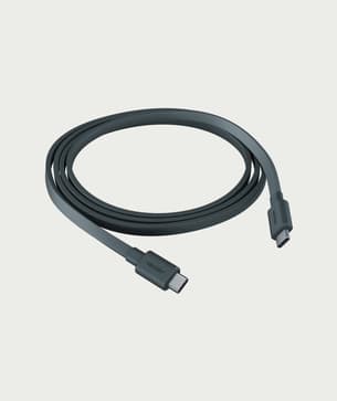 Shopmoment Ventev Charge Sync Flat USB C to USB C Cable 3 3ft rolled up
