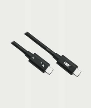 Shopmoment OWC 240 W Thunderbolt 4 Type C Cable zoomed in