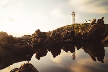 The Fanad Head Lighthouse in Donegal during sunset