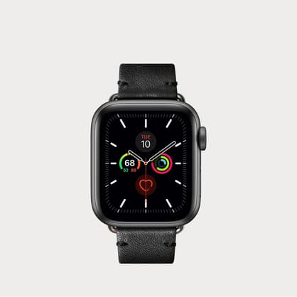Moment Native Union STRAP AW S BLK Classic Leather Strap for Apple Watch 42 44 45mm Black 01