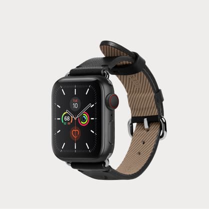 Moment Native Union STRAP AW S BLK Classic Leather Strap for Apple Watch 42 44 45mm Black 02