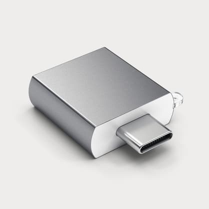Moment Satechi ST TCUAM Aluminum USB C to USB A 3 0 Adapter Space Gray 01