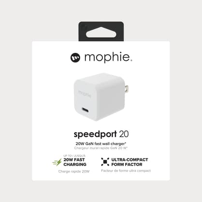 Moment mophie 409909294 Speedport 20 20w Gan USB C PD Wall Charger white 06