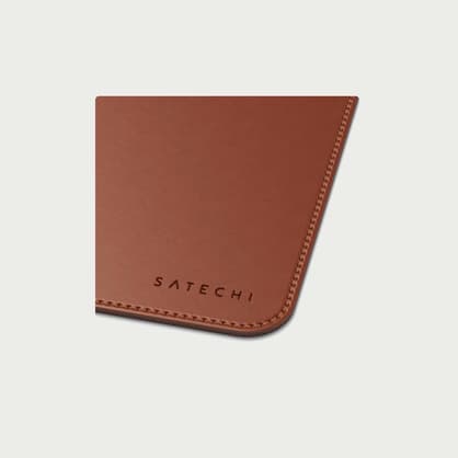 Shopmoment Satechi Eco Leather Mouse Pad Brown 4