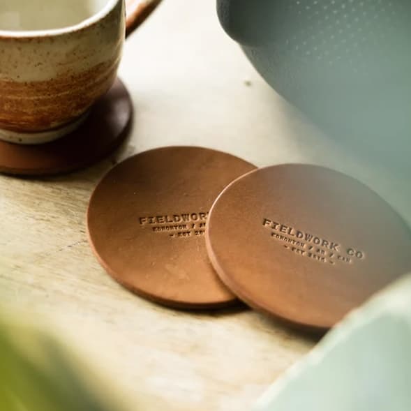 Moment Leather Coaster  - Top 20 Desk Accessories to Dress Up Your WFH Space | Featuring office products like keyboards, chairs, coasters, and more.