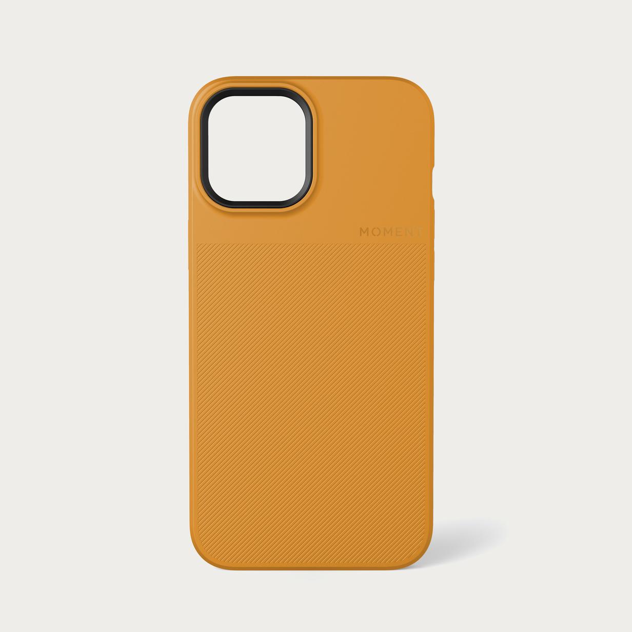 311 128 Moment i Phone12 Pro Max Thin Case Mustard Yellow 1 back