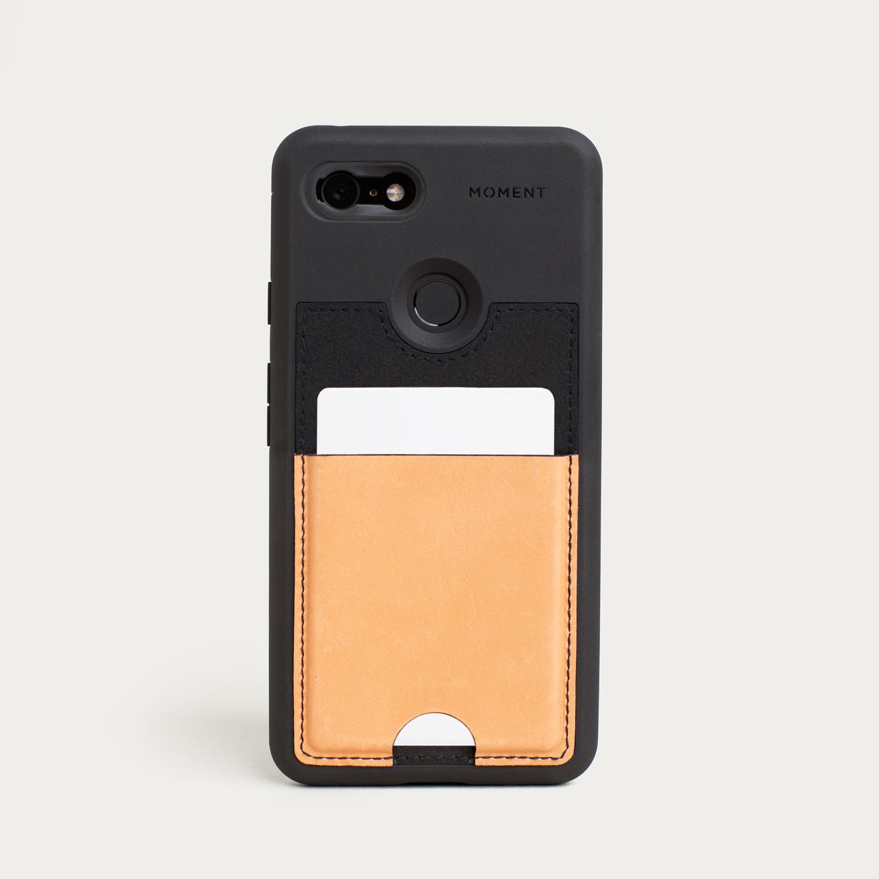 Moment pixel 3 XL wallet case tan 01