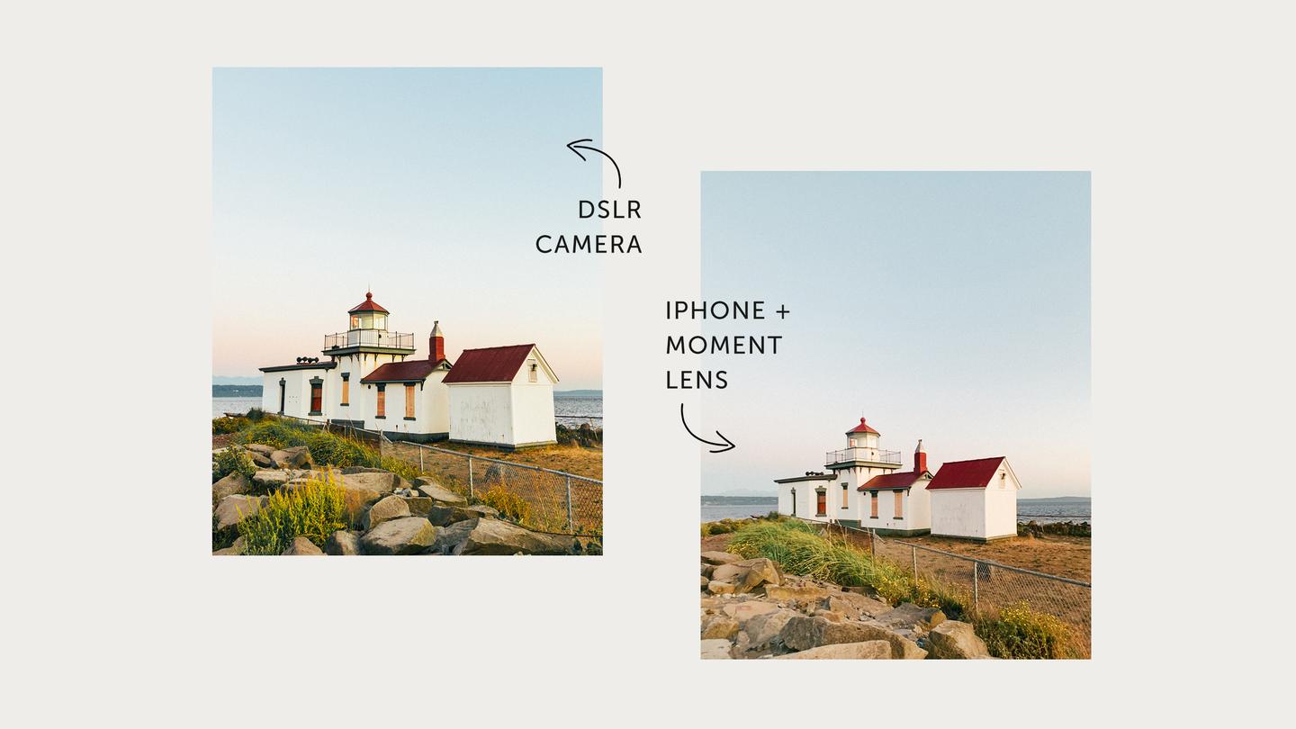Photo comparison DSLR vs i Phone plus Moment Lens