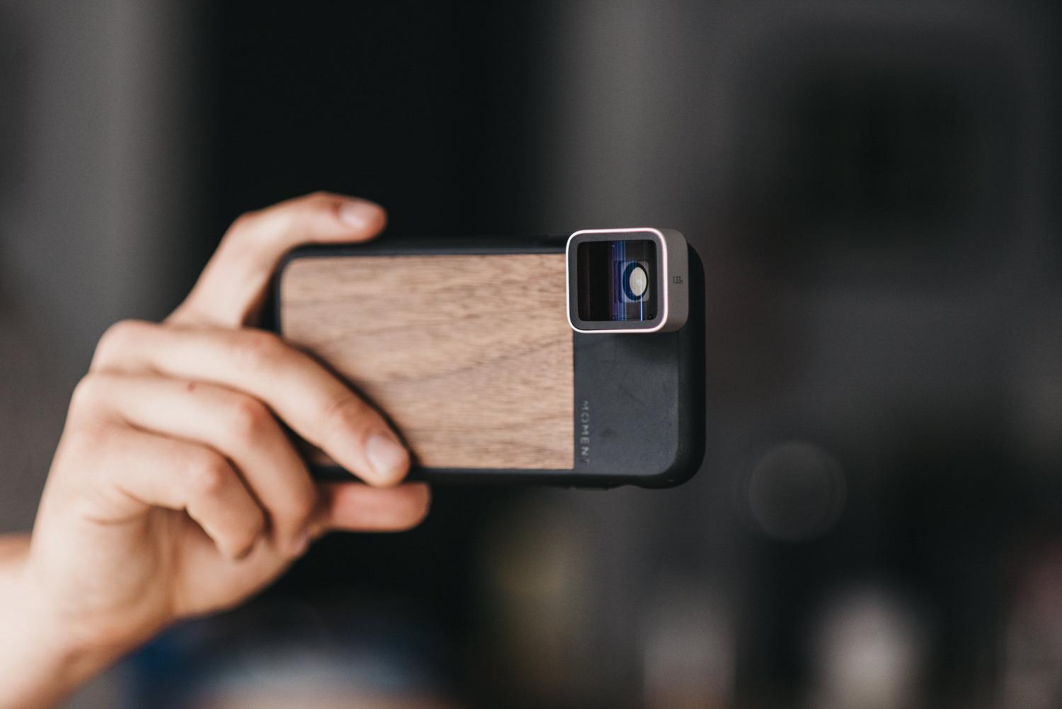 Galaxy Case - Holding up the Case in mid-air with an Anamorphic Lens.