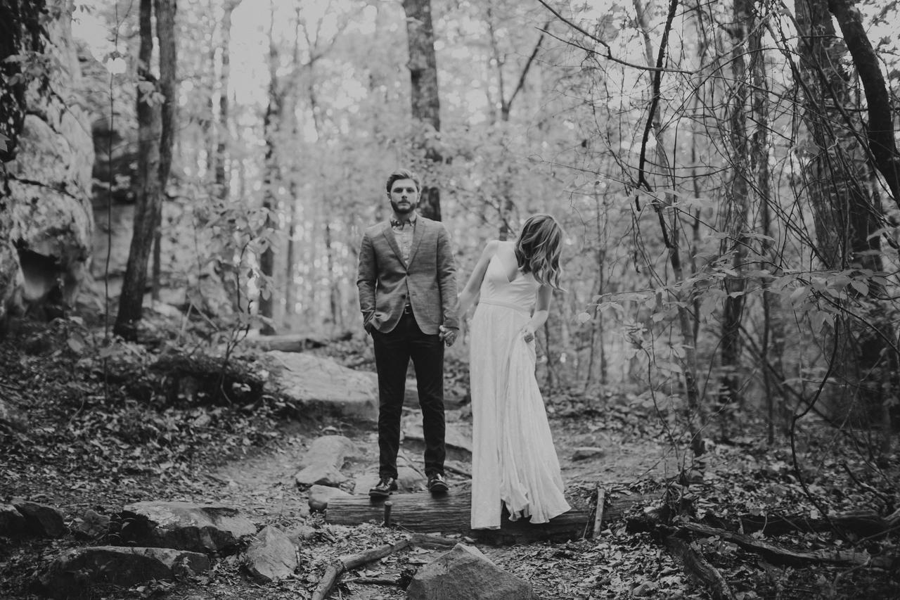 Black and White Wedding Photo by Megan Hand